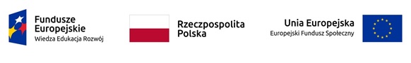 Logo funduszy europejskich, flaga Polski, flaga Unii Europejskiej
