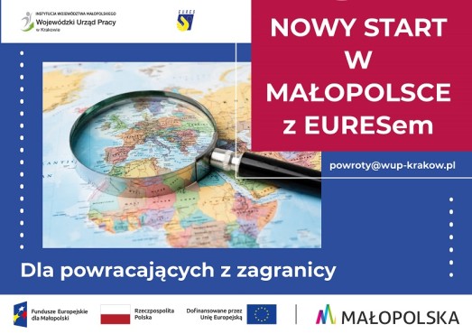 Obrazek dla: Nowy start w Małopolsce z EURESem - projekt Wojewódzkiego Urzędu Pracy w Krakowie