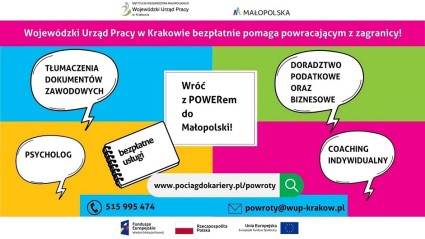 Zdjęcie artykułu Projekt Wojewódzkiego Urzędu Pracy "Wróć z POWERem"